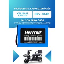Electroll Falcon Frida 7000 Batarya (Standart Kapasite) Lifepo4 60V 18AH Elektrikli Motosiklet Bataryası