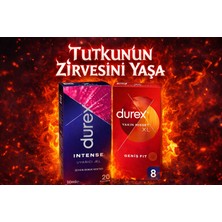 Durex Gece Seti – Uyarıcı Jel + Geniş Fit 8’li Prezervatif