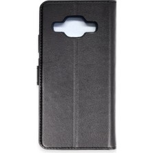 Nuveden Samsung Galaxy J5 Trend S Plus Kapaklı Kılıf - Siyah