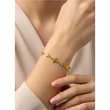 Bontexs Kadın Nazar Bocuk Detaylı Paslanmaz Çelik Bileklik