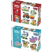 The Monarch Co Diytoy Baby Eğitici Yapboz 2'li Set: Benim Ilk Çiftlik ve Hayvanlar Puzzlem (2+ Yaş) - Bebek Gelişim Oyuncağı