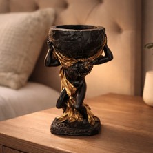 Büyük Boy Atlas Dekoratif Kase, Takı Kutusu, Küllük Çok Amaçlı Kaseli Obje