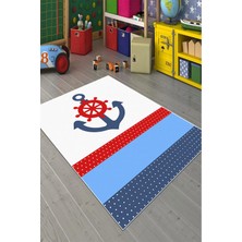 Modern Home Gemici Figürlü Dijital Baskı Dot/keçe Çocuk Halısı Makinada Yıkanabilir Halı
