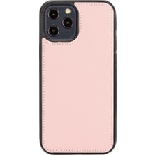 Apple iPhone 12 Pro Max Uyumlu Deri Cüzdanlı Kılıf Nu2 Pembe