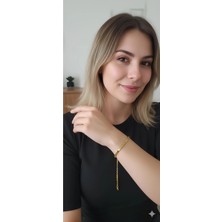 Bontexs Kadın Arpa Desenli Zincir Bileklik Paslanmaz Çelik