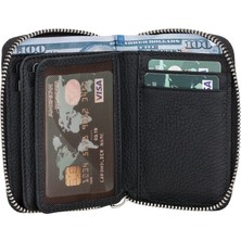 Elvis Deri Erkek Cüzdan FL01 Siyah