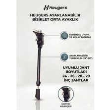 Heugers Ayarlanabilir Bisiklet Orta Ayaklık – 24, 26, 27.5, 28 ve 29 Jant Uyumlu, Evrensel Montajlı Sağlam Park Ayağı