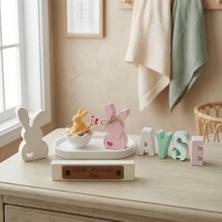Miaju En Tatlı Bebek Hediyesi, Bebeğinizin 4 Harfli Ismine Özel Tavşan Aile Konseptli Dekoratif Set