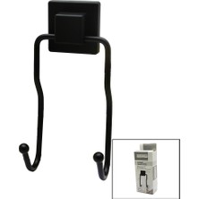 Kocadal Siyah - 2li Metal Sarkık Askı Kare Güçlü Yapışkanlı 8X9X19CM (5047)