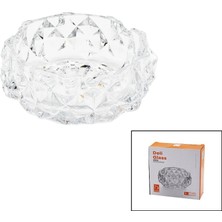 Kocadal Büyük Cam - Dıamond Kristal Şekil Yuvarlak Küllük Çap: 12.8cm - D: 5.2cm (5047)