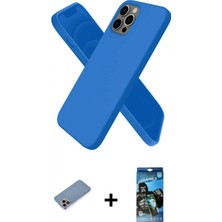 İlk El Grup Ieg™ iPhone 12 Pro Max Kılıf Kozmos Yansıma Özel Seri - Siyah 34D Izgaralı Cam + Pembe Shine Kamera Lens Koruma Cam