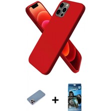 İlk El Grup Ieg™ iPhone 12 Pro Max Kılıf Kozmos Yansıma Özel Seri - Siyah 34D Izgaralı Cam + Pembe Shine Kamera Lens Koruma Cam