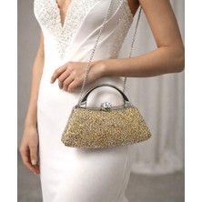 Lêvi D'or Gold Taşlı Kadın Abiye El Çantası -930184