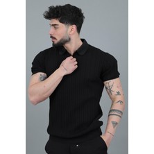 Stil Kombin Apaç Yaka Örgü Triko Tişört Jrx 5003_30495