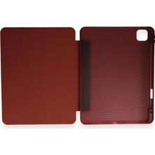 Mey İthalat Mey Ithalat®   iPad Pro 12.9 (2021) Kılıf Kalemlikli Mars Tablet Kılıfı - Mürdüm