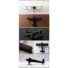 El Yapımı Kişiye Özel Yazılı Büyük Boy Pleksi Uçak Maketi - Ofis ve Ev Hediyesi (45 cm Kanat Açıklığı)