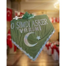 Güven O Şimdi Asker Yareni Omuz Şalı Pullu Asker Örtüsü Yaren