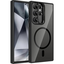 Nuveden Joko Samsung Galaxy S24 Ultra Remim Lensli Magsafe Standlı Kapak - Siyah