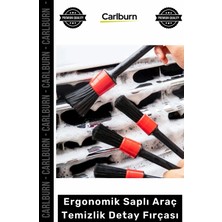 Carlburn Özel Üretim Yumuşak Kıl Oto Detaylandırma Hassas Yüzey Ergonomik Saplı Araç Temizlik Detay Fırçası