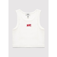 Mavi Mavi Logo Baskılı Ekru Atlet 7610336-20814