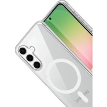 Mey İthalat Mey Ithalat®  Samsung Galaxy A16 5g Combo Sert Şeffaf Magsafe Kapak - Şeffaf