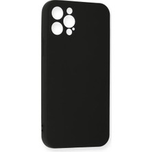 Mey İthalat Mey Ithalat®   iPhone 12 Pro Max Kılıf Nano Içi Kadife Silikon - Siyah