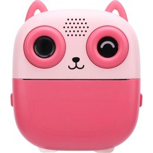 Astraltech Çocuklar Için Baskılı Mini Kamera 6 Kalem 5 Kağıt Rulosu Hediyeli Eğlenceli Fotoğraf Makinesi