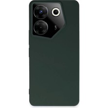 Mey İthalat Mey Ithalat®  Tecno Camon 20 Pro 5g Kılıf First Silikon - Koyu Yeşil