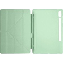 Mey İthalat Mey Ithalat®  Samsung Galaxy X510 Tab S9 Fe 11 Kılıf Kalemlikli Mars Tablet Kılıfı - Açık Yeşil