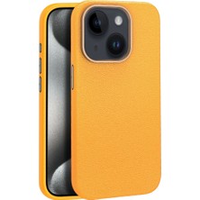 Nuveden Joko Apple Iphone 15 Kılıf Wonder Deri Magsafe Kapak - Turuncu