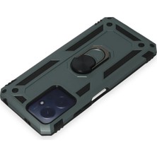 Mey İthalat Mey Ithalat®   Redmi Note 12 4g Kılıf Sofya Yüzüklü Silikon Kapak - Yeşil