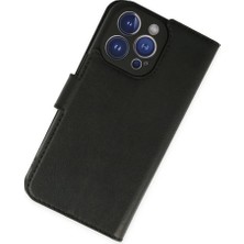 Mey İthalat Mey Ithalat®   iPhone 14 Pro Kılıf Trend S Plus Kapaklı Kılıf - Siyah