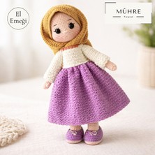 Mühre El Emeği Tesettürlü Bebek Hediyelik %100 Pamuklu Organik Amigurumi Örgü Doğumgünü Hediye