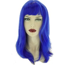 Ulugo Mavi Renk Uzun Parti Peruğu (5224)