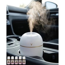 Nuveden Ieg™ Sessiz Mini Nemlendirici 5 Esans Hediyeli USB Bağlantılı LED Işıklı Buhar Makinesi