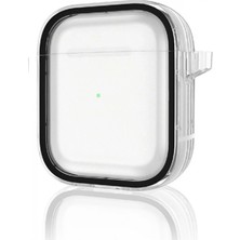 Pileli Store Pilelistore   Airpods 4 (4.nesil) Shiny Şeffaf Kılıf - Siyah