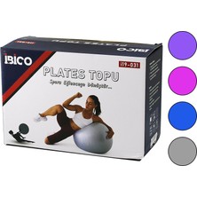 Ulugo 60CM Plates Topu Renkli - Çizgi Desenli Plastik Kutulu Ambalaj (5224)