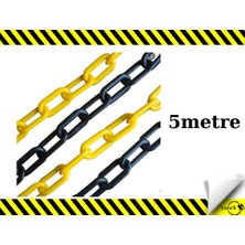 PremiumPort Sağlam 5 Metre Plastik Trafik Zinciri, Güvenli ve Dayanıklı Kullanım