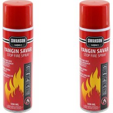 Ulugo 2 Adet Yangın Söndürücü - Yangın Savar Sprey 500ML + 500 ml  Ev - Ofis - Oto Araç   Ateş Boğucu Köpük Tabaka Oluşturur (5224)
