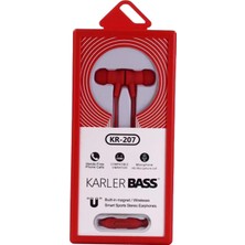 Pileli Store Pilelistore   KR-207 Mıknatıslı Kablolu Kulaklık - Kırmızı