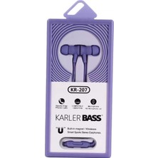 Pileli Store Pilelistore   KR-207 Mıknatıslı Kablolu Kulaklık - Mor