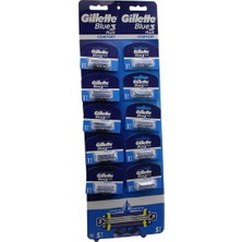 Ulugo Gillette Blue3 Jilet Kartelalı 10 Parça (5224)