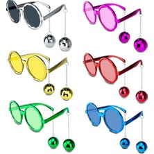 Ulugo Sallanan Disko Top Küpeli Gözlük Retro Hawaii 5 Renk 6 Adet (5224)