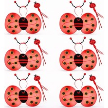 Skygo Kanat Taç Asa 6'lı Uğur Böceği Ateş Böceği Kostüm Seti