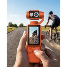 Marsilyan 4K Video Çekim Özellikli Gimbal Kamera 180 Derece Dönebilen Lens Stabil Çekim