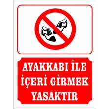 PremiumPort Yasak Ikaz Levhası, Güvenlik ve Uyarı Afişi, Içeri Girilmez Tabela