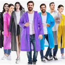 Ulugo Kadın Erkek Yağmurluk Kapüşonlu Çıtçıtlı Eva Raincoat (5224)