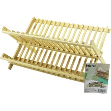 Ulugo Lüx Ahşap Bambu Bulaşık - Tabaklık Tezgah Üstü 46X33CM (5224)