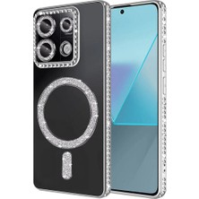 Ulugo Xiaomi Redmi Note 13 Pro 4g Joke Simli Magneticsafe Kılıf - Gümüş