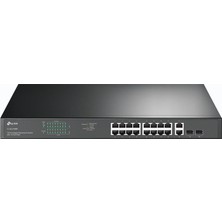 TP-Link Tp-Lınk TL-SG1218MP 16 Port Gıgabıt+ 2X1GB RJ45/2XSFP Combo 250 Metre Poe Mesafe 250W Rackmount Swıtch